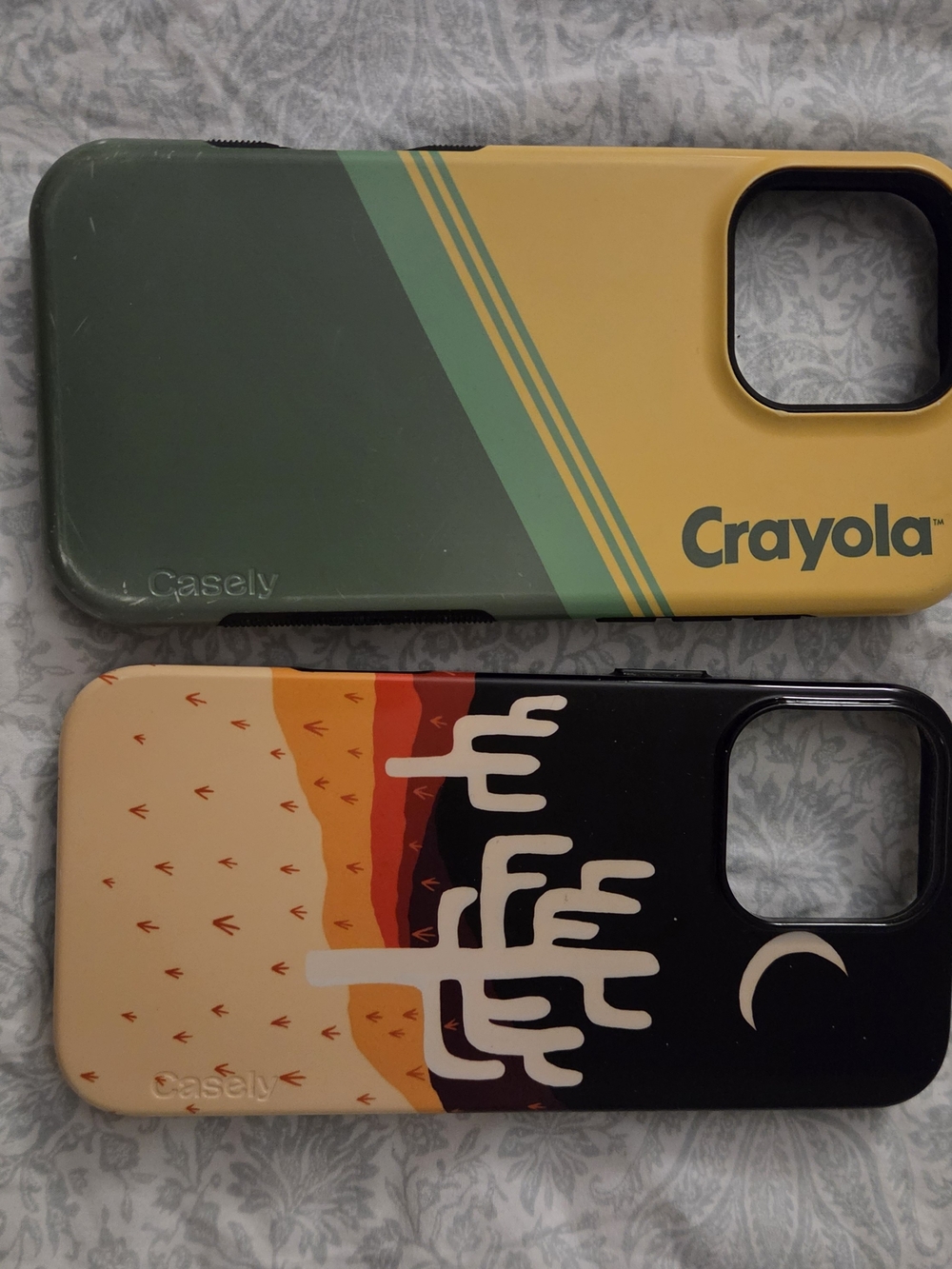 Iphone 16 ProMax Crayola Green & Yellow Diagonal Stripe Phone Case